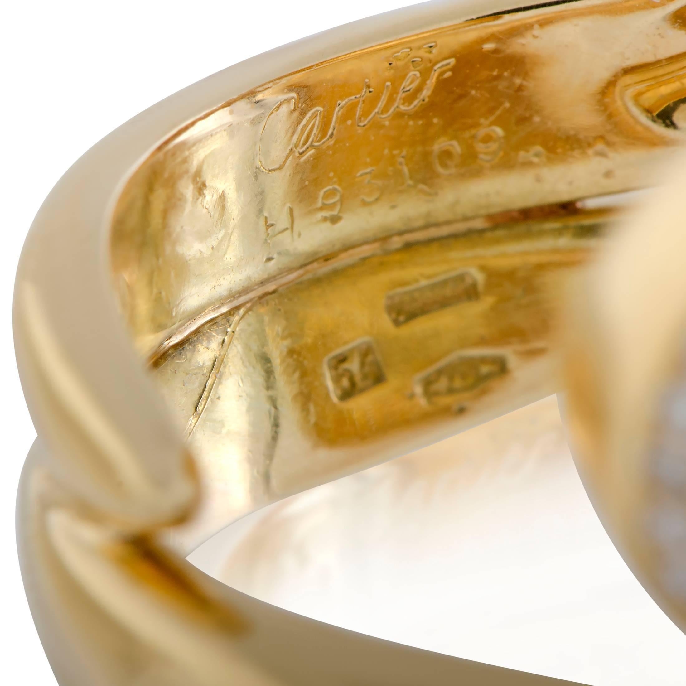 Women's Cartier Le Yin et Le Yang Diamond Pave Yellow Gold Ring