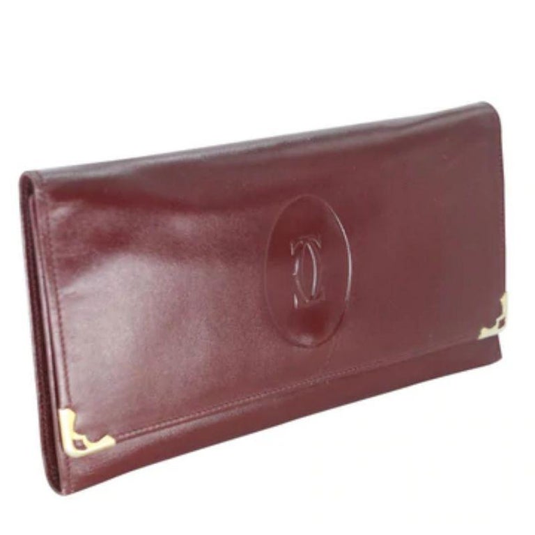 CRL3001664 - C de Cartier Small Leather Goods, compact wallet - Rhodolite  garnet taurillon leather, palladium finish - Cartier