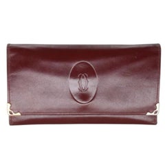 Cartera Cartier de piel con logotipo en relieve CR-1217P-0002