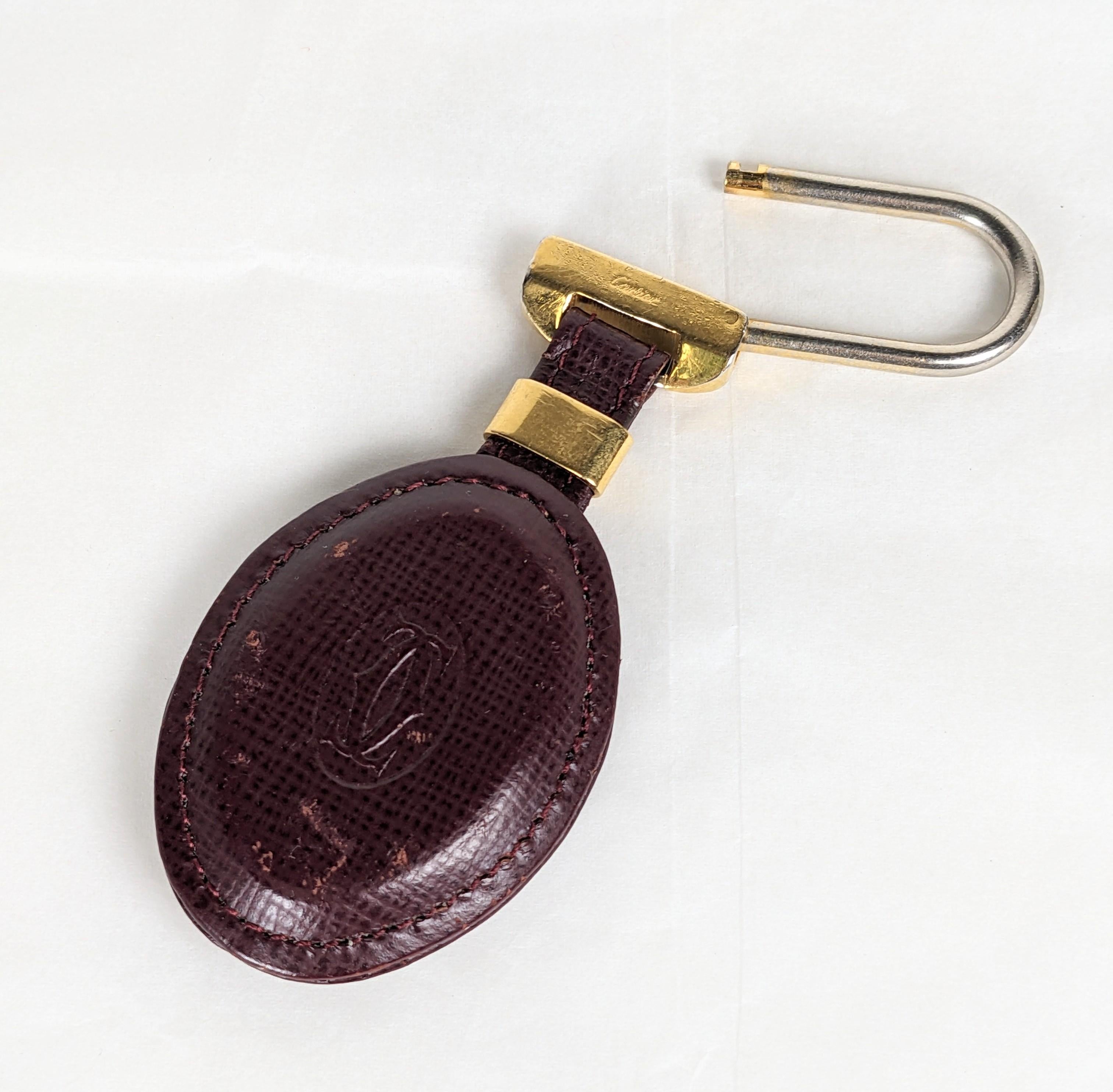Cartier Leather Fob Key Holder In Good Condition For Sale In New York, NY