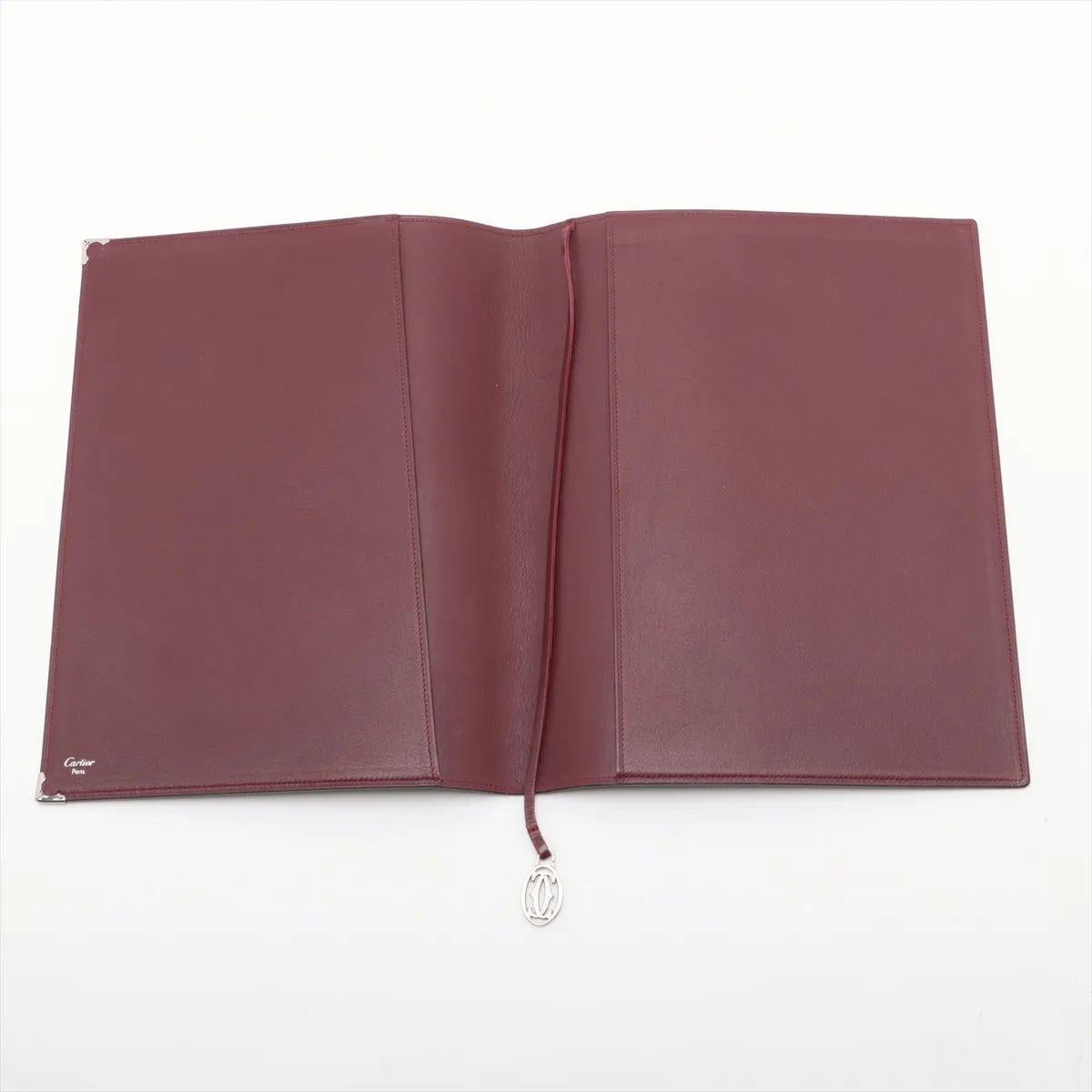 Cartier Leder Notebook Abdeckung Schwarz für Damen oder Herren im Angebot
