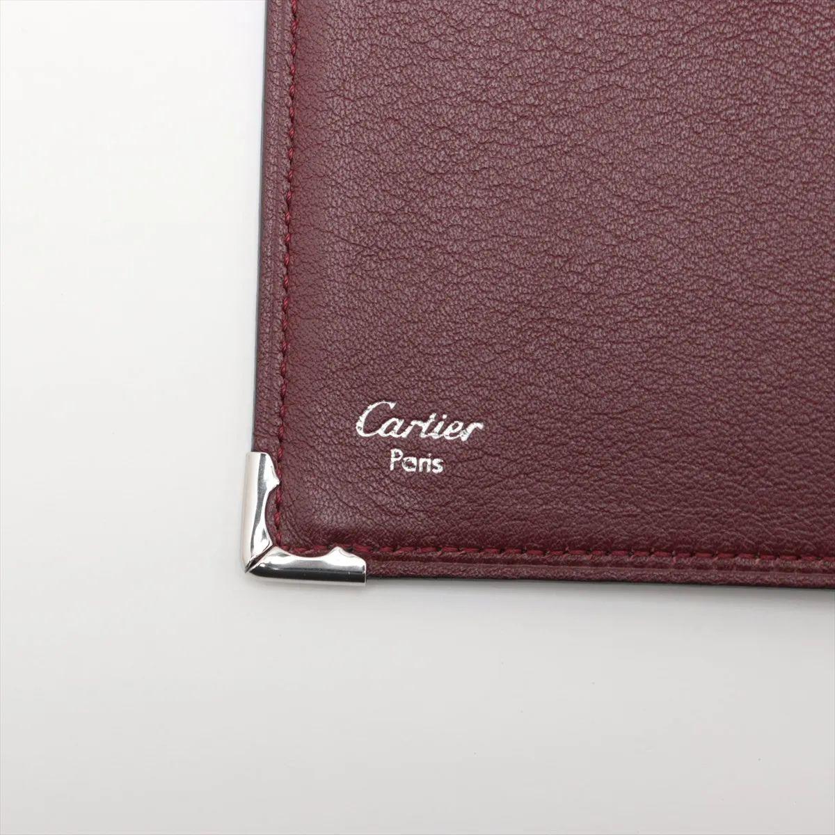 Cartier Leder Notebook Abdeckung Schwarz im Angebot 1
