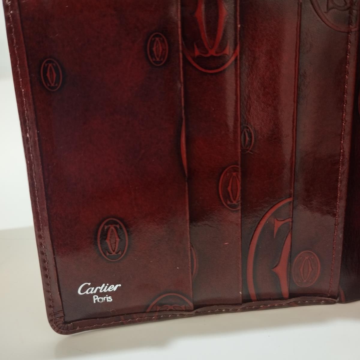 Cartier Leather Wallet In Fair Condition For Sale In Gazzaniga (BG), IT