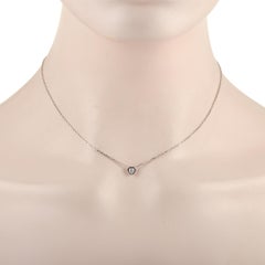 Cartier Leger De Heart 18k White Gold 0.20 Ct Diamond Necklace