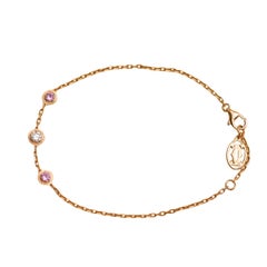 Cartier Légers Bracelet en or rose 18 carats avec diamants et saphirs roses
