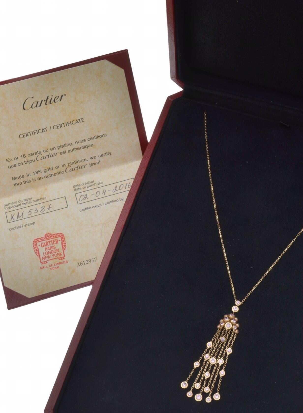 Women's Cartier Legers Pink Sapphire Necklace