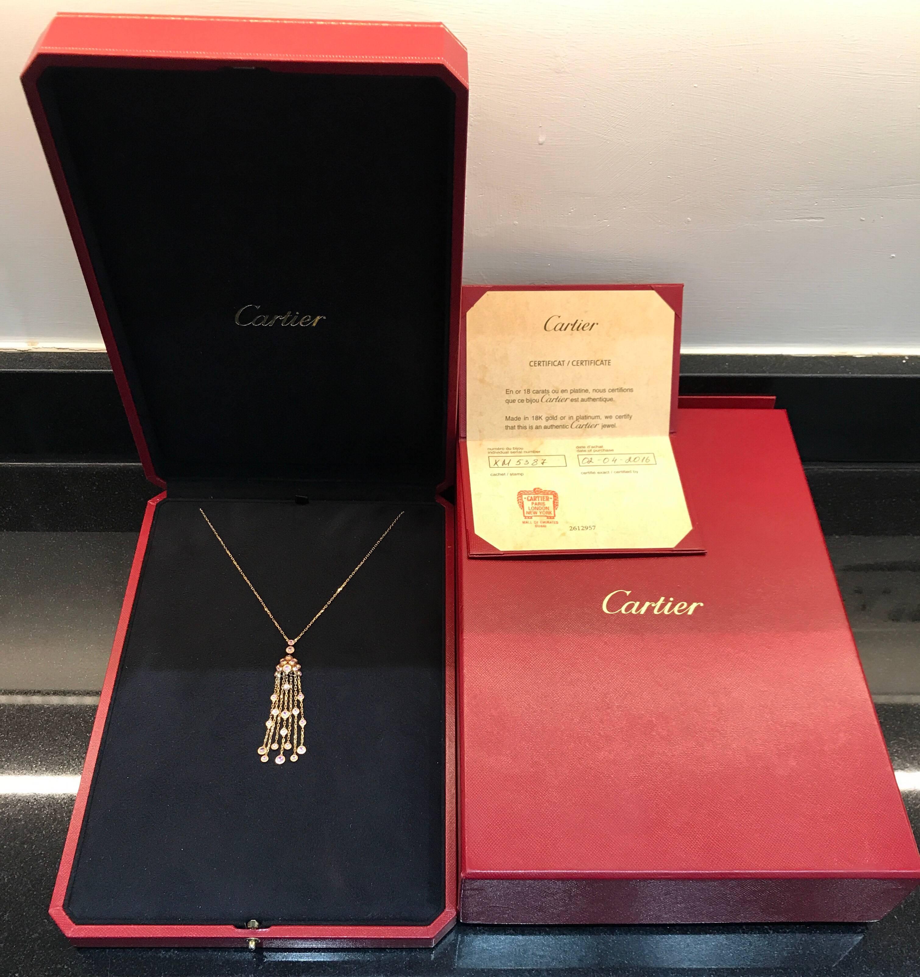 Cartier Legers Pink Sapphire Necklace 2