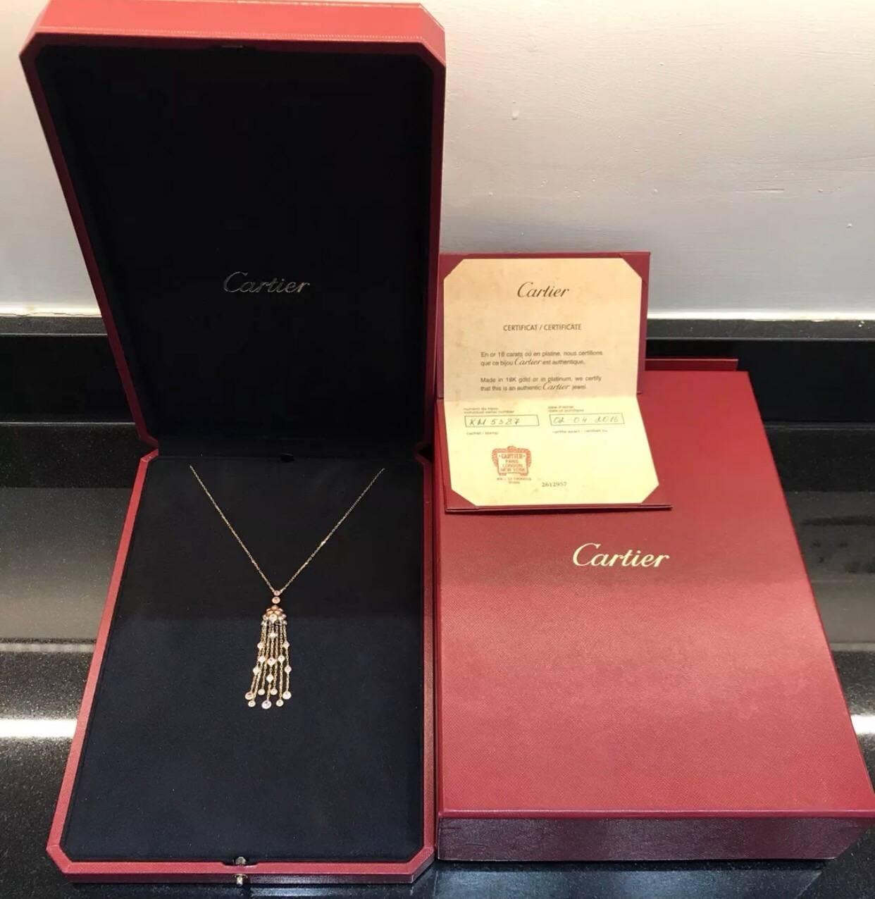 cartier pink sapphire necklace