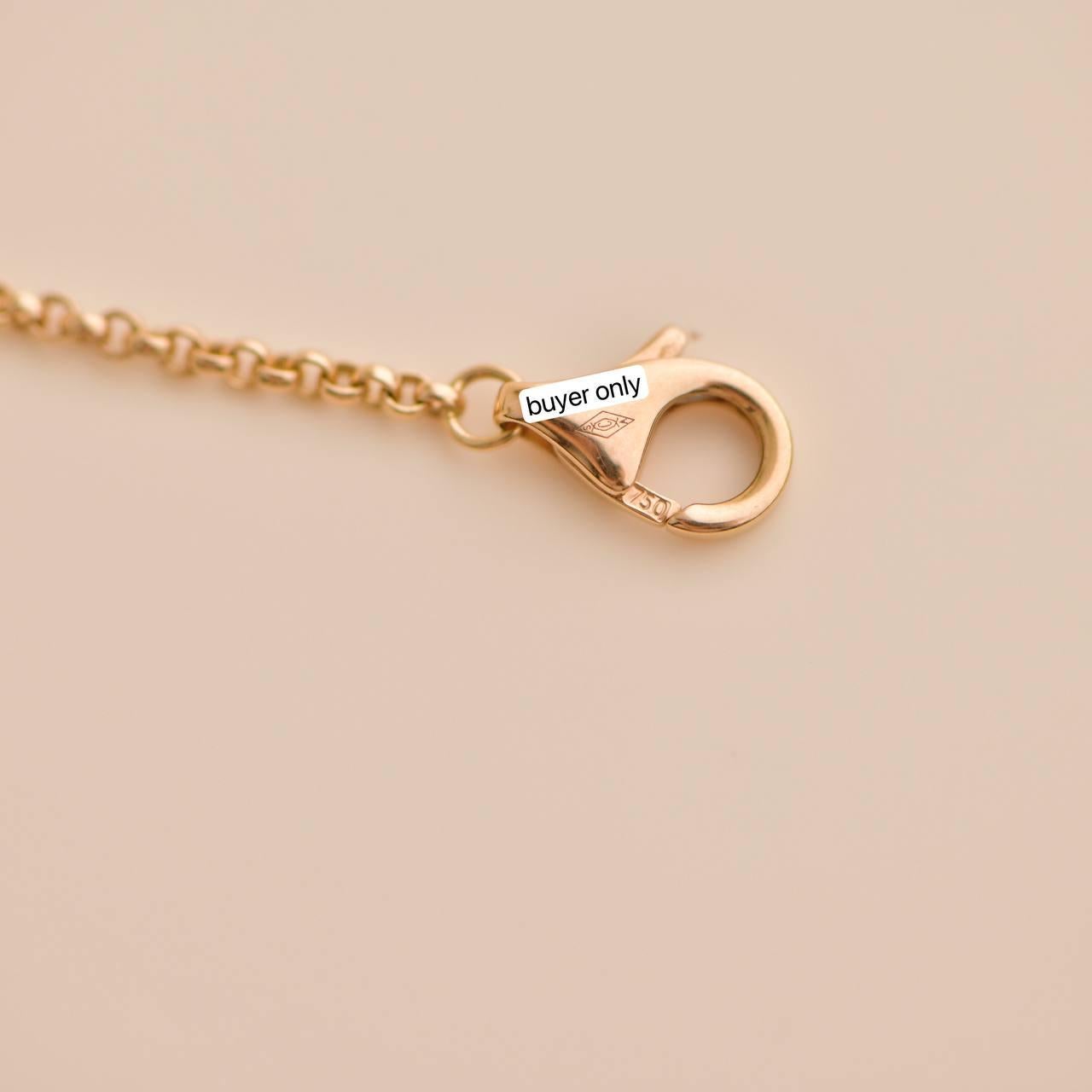 Cartier Les Berlingots 18k Rose Gold Pink Chalcedony Pendant Necklace For Sale 3