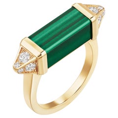 Cartier Les Berlingots De Cartier Malachite 0.33ct Semi-Paved Ring Yellow Gold Cartier Les Berlingots De Cartier Malachite 0.33ct Semi-Paved Ring Yellow Gold