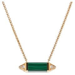 Cartier Les Berlingots De Cartier Malachite & Diamond 18K Yellow Gold Medium 