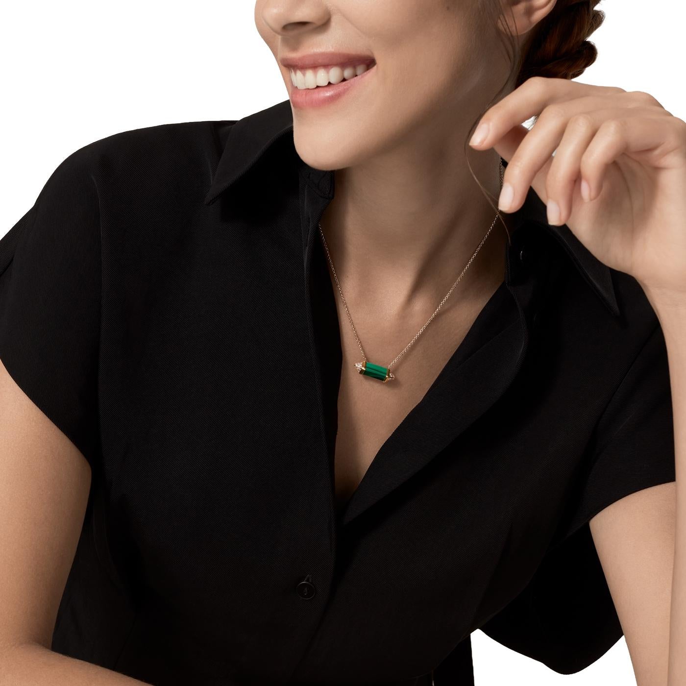 Cartier Les Berlingots De Cartier Collier Malachite Diamant Model No Or Moyen en vente 5