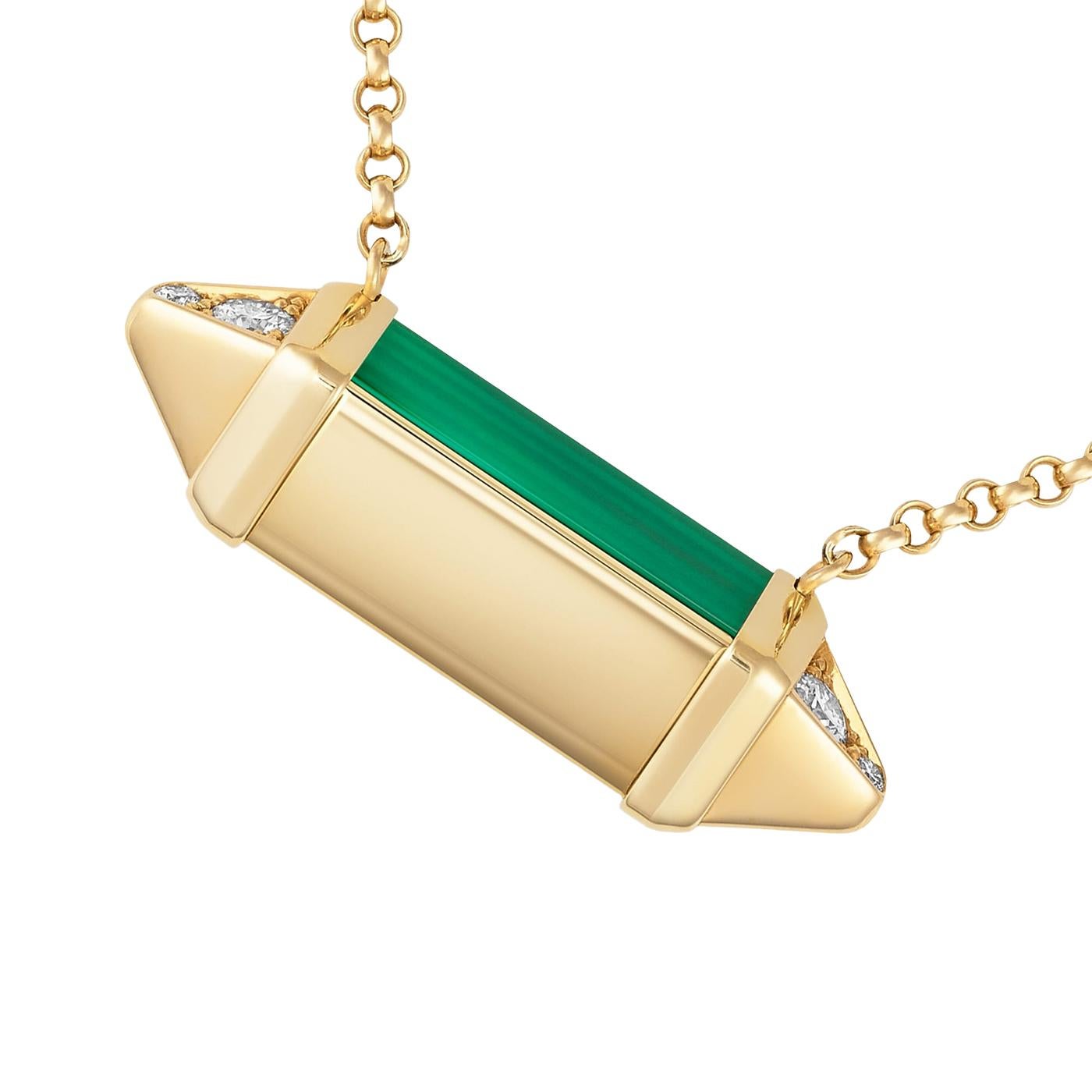 Cartier Les Berlingots De Cartier Collier Malachite Diamant Model No Or Moyen Neuf - En vente à Aventura, FL