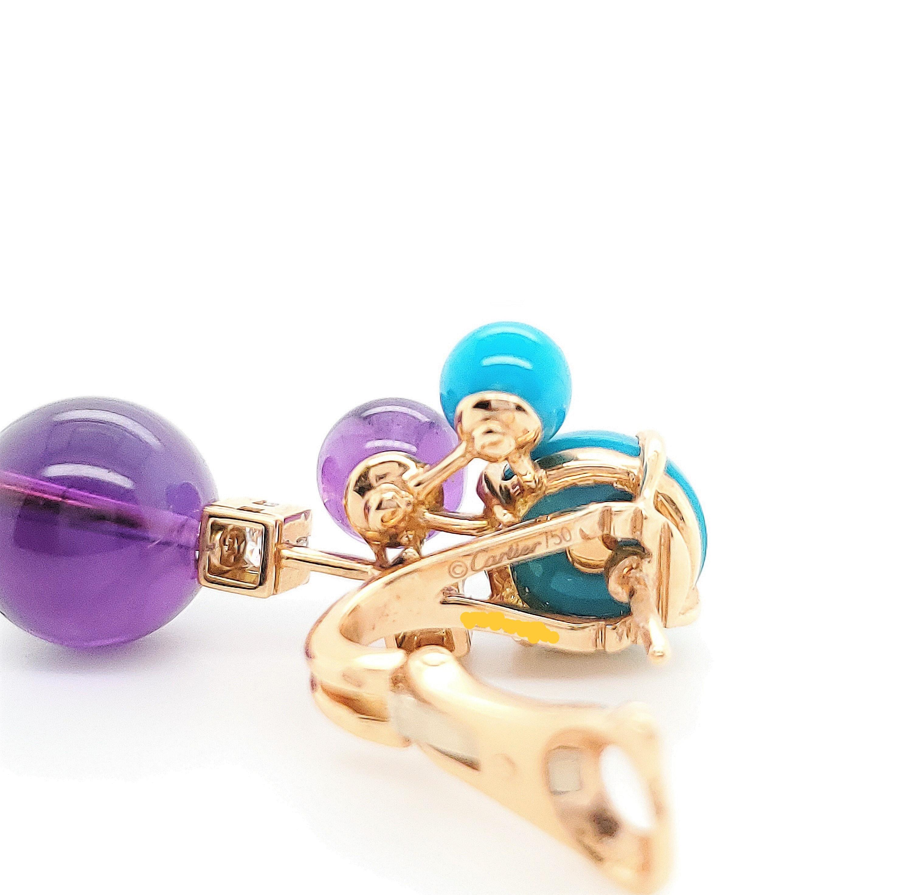 Taille ronde Boucles d'oreilles Cartier Les Delices de Goa