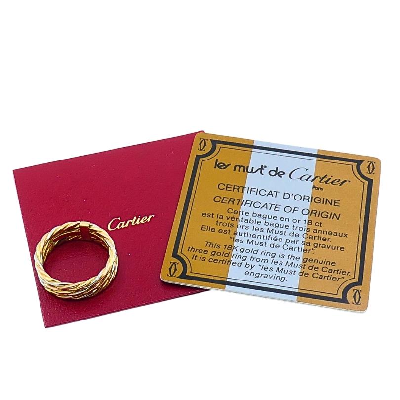 Must de Cartier Anello Trinità intrecciato in oro 18 carati in vendita 6