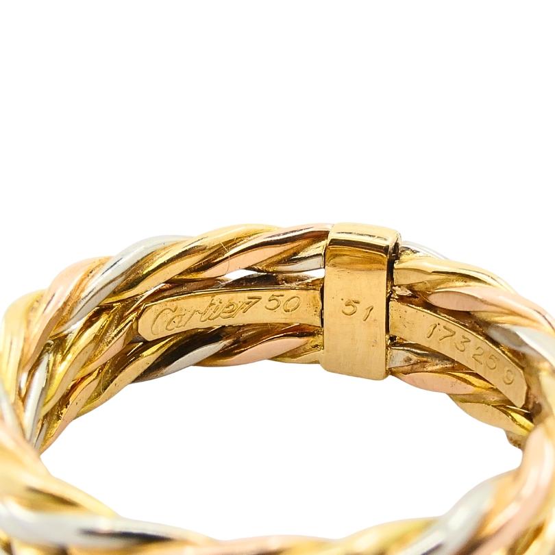 Must de Cartier Anello Trinità intrecciato in oro 18 carati in vendita 7