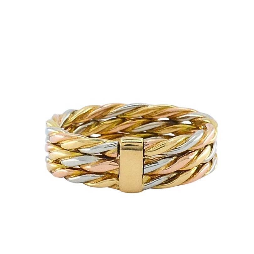 Must de Cartier Anello Trinità intrecciato in oro 18 carati in vendita 1