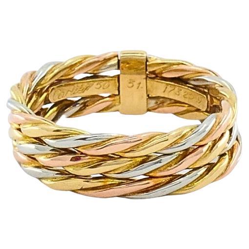 Must de Cartier Anello Trinità intrecciato in oro 18 carati in vendita 3
