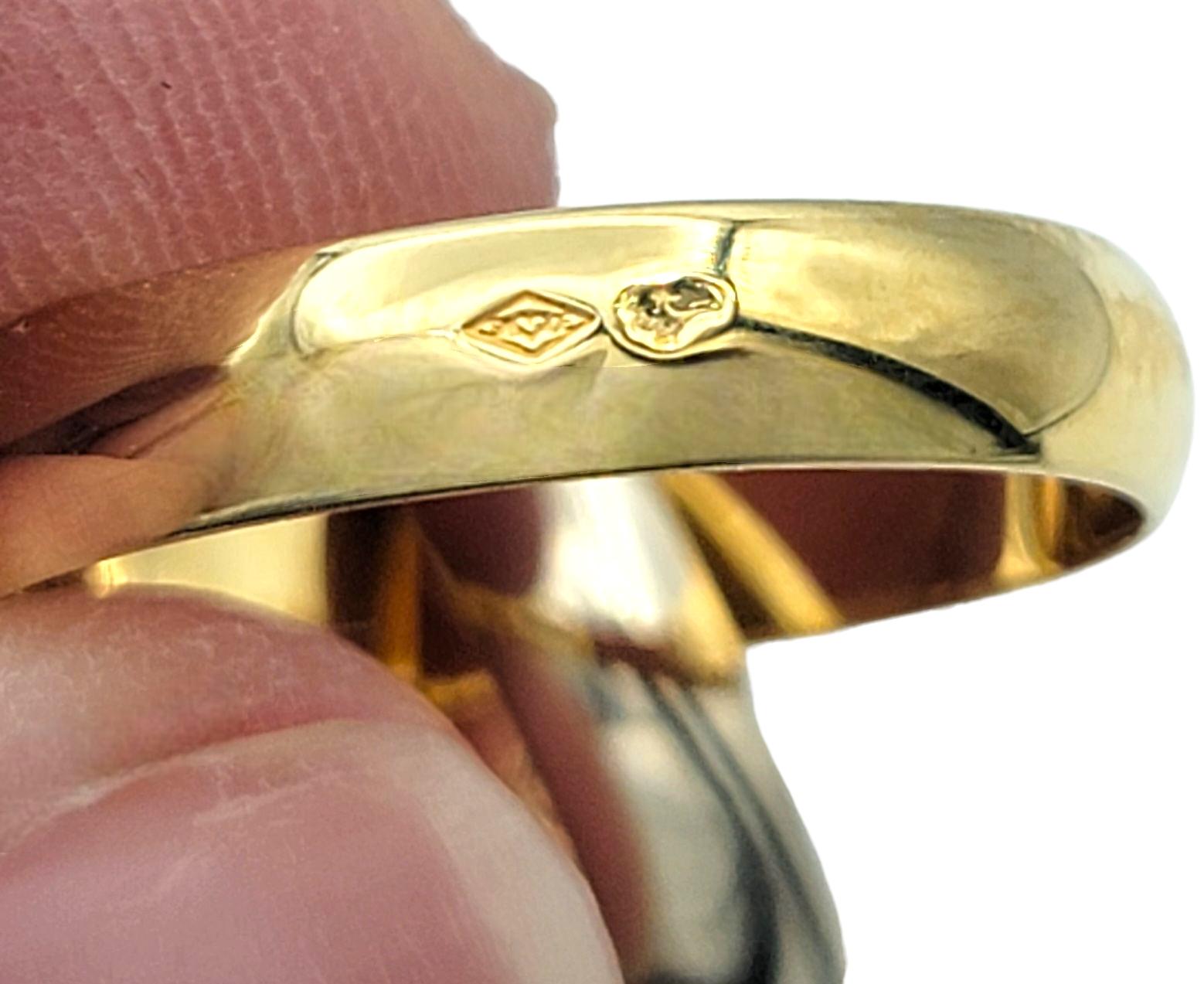 Anello a fascia a trinità Les Must de Cartier in oro giallo, rosa e bianco 18 carati in vendita 5