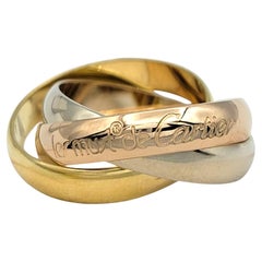 Cartier Les Must De Cartier Trinity Band Ring 18 Karat Yellow, Rose, White Gold