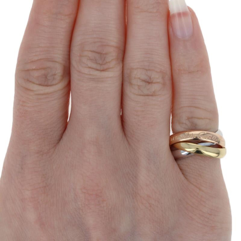 Cartier Les Must De Cartier Trinity Band Yellow Gold 18 Karat Rolling Ring In Excellent Condition In Greensboro, NC