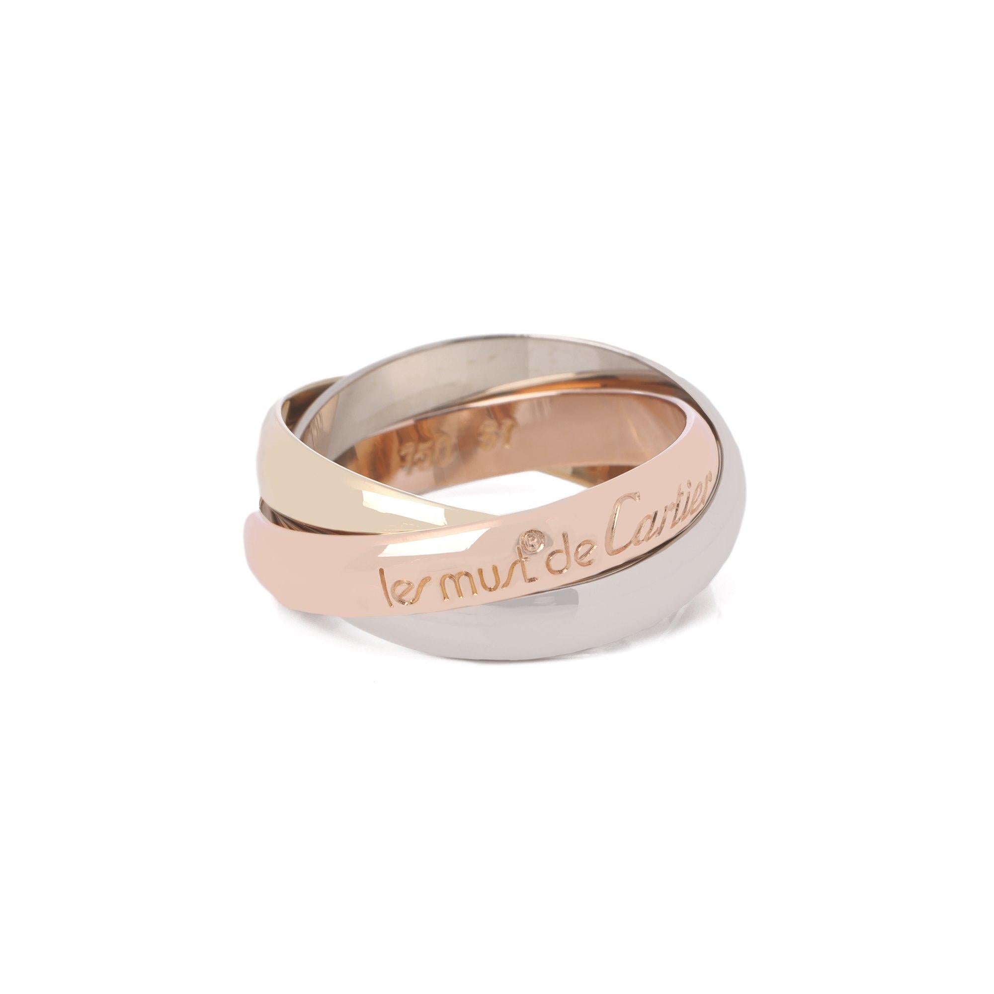 Cartier 18ct White Gold, 18ct Yellow Gold And 18ct Rose Gold Medium Les Must De Cartier Ring

Brand Cartier
Model Les Must de Cartier Ring
Product Type Ring
Serial Number A3****
Material(s) 18ct White Gold, 18ct Yellow Gold, 18ct Rose Gold
UK Ring