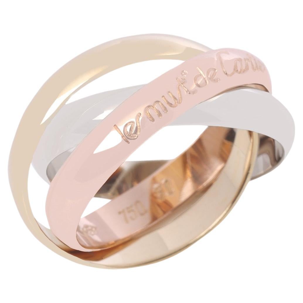 Cartier 18ct White, Yellow And Rose Gold Medium Les Must De Cartier Ring