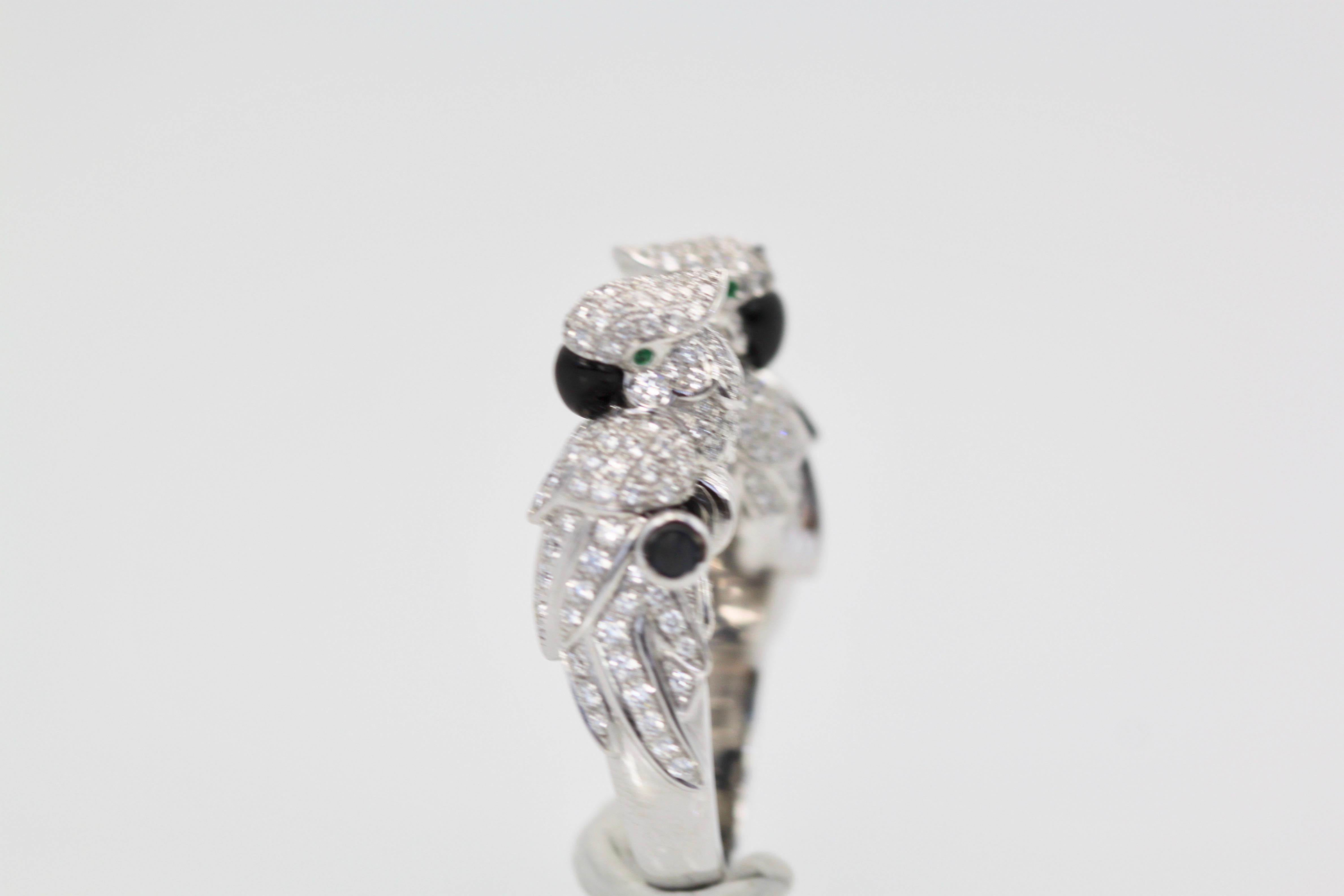 Women's or Men's Cartier Les Oiseau Liberes Double Parrot Ring