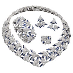 Cartier "Les Oiseaux Liberees" Conjunto de 5 piezas Zafiro Diamante
