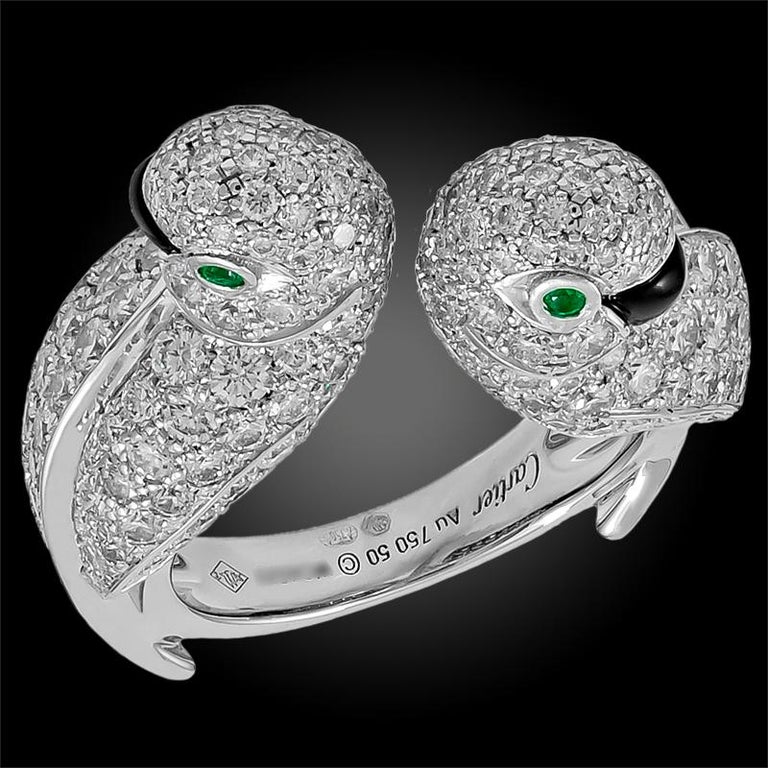 Cartier Les Oiseaux Liberes Diamond Love Birds Ring For Sale at 1stDibs ...