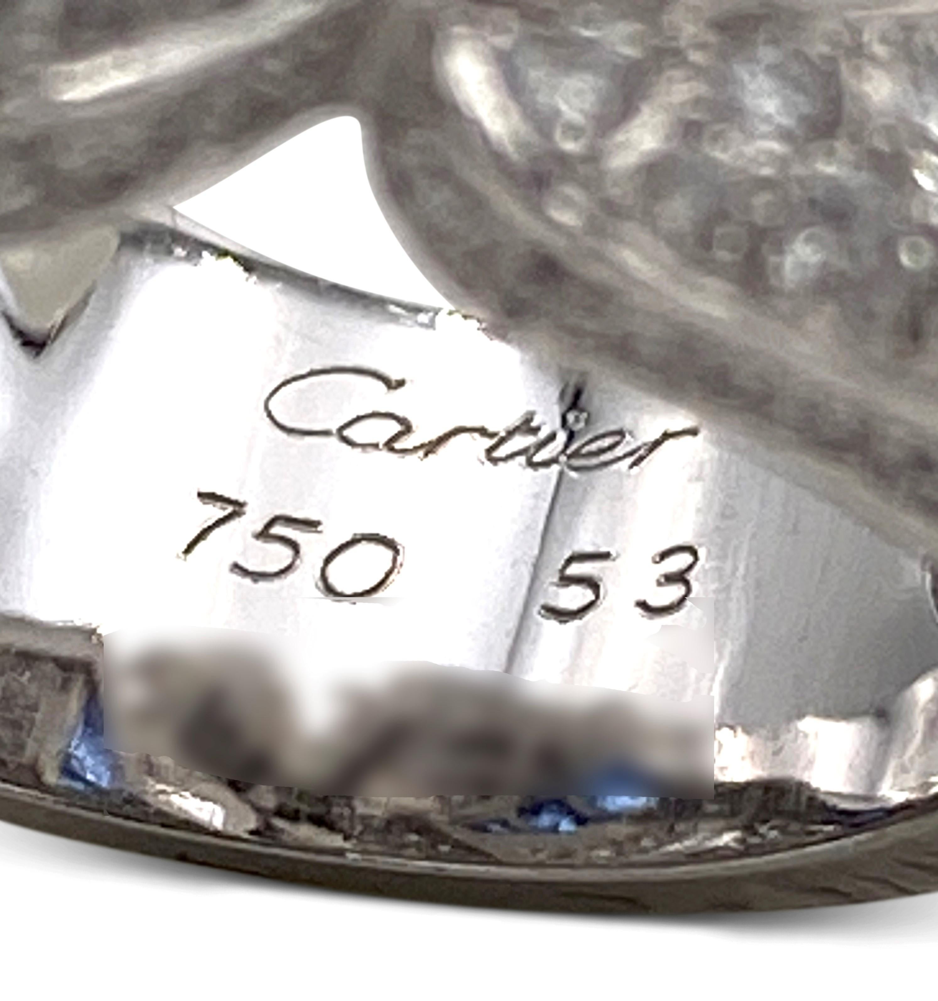 Cartier Les Oiseaux Liberes Gold Diamond Sapphire Emerald Ring In Excellent Condition In New York, NY