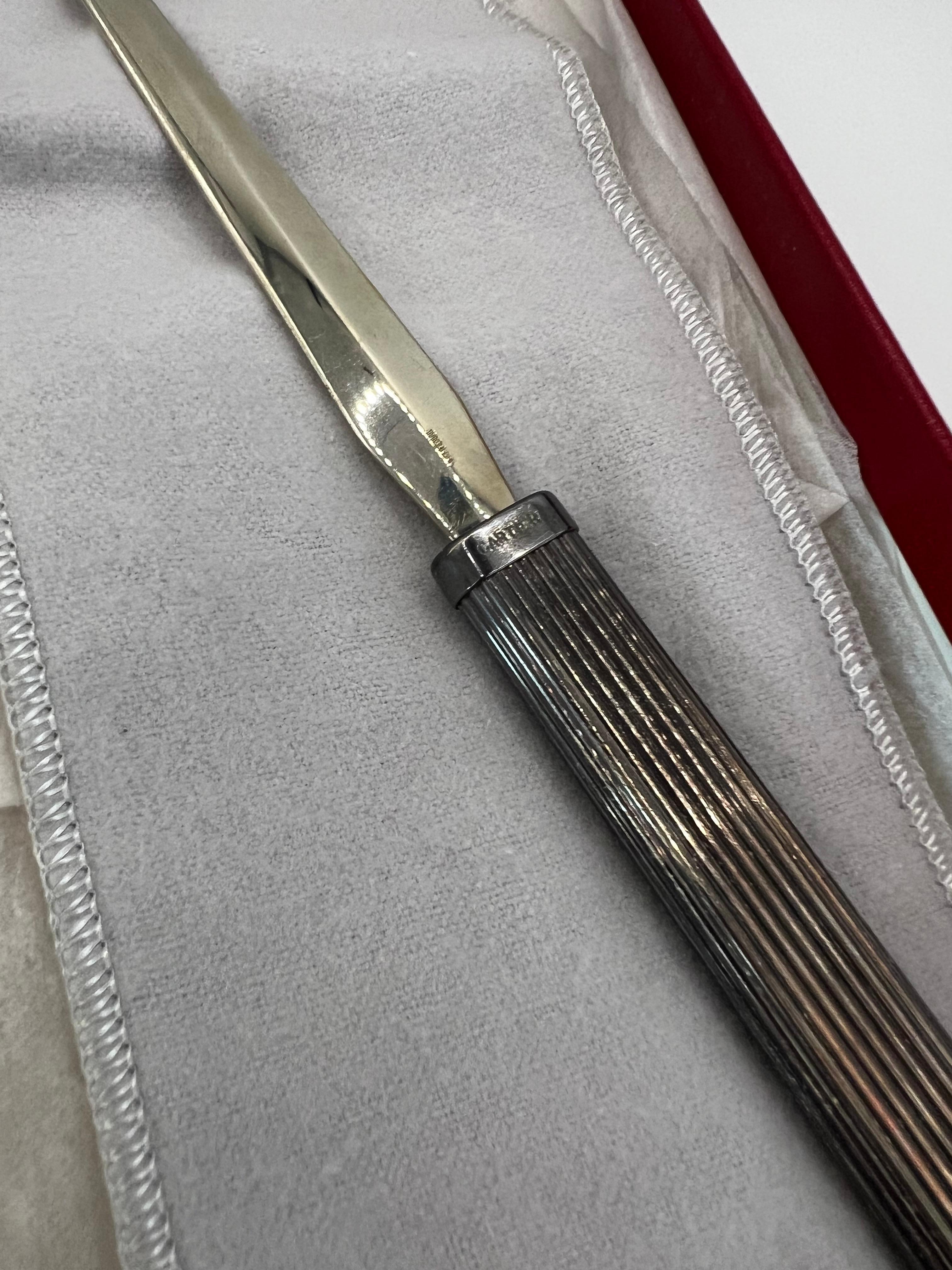 Cartier Letter Opener Sterling Original Box ca' 1970's For Sale 5