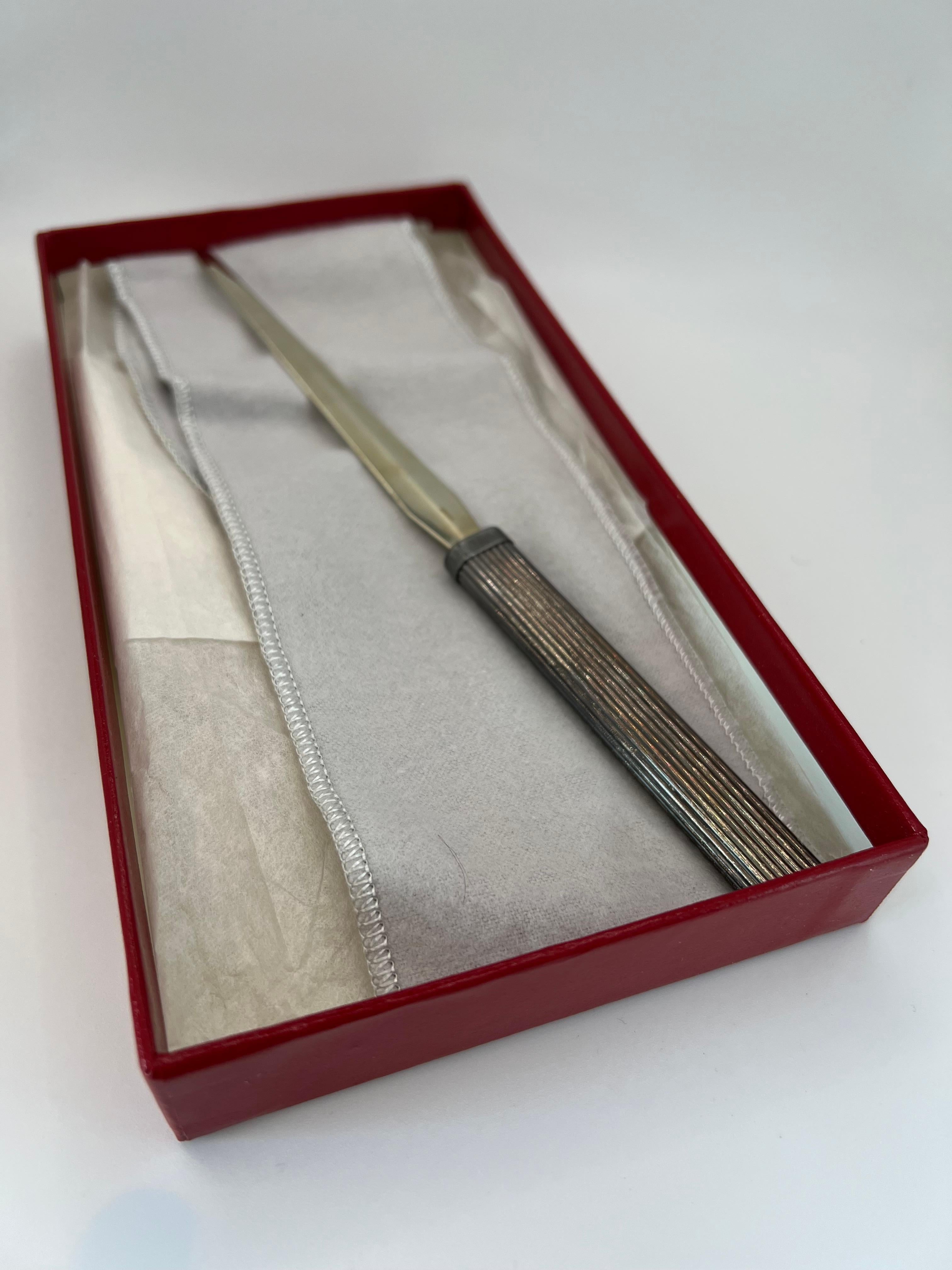 Cartier Letter Opener Sterling Original Box ca' 1970's For Sale 6