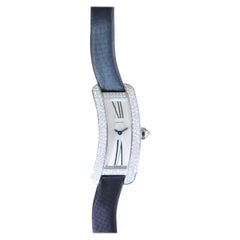 Cartier Libre Tank S Curved 18k White Gold Diamond Case Unworn Full Set