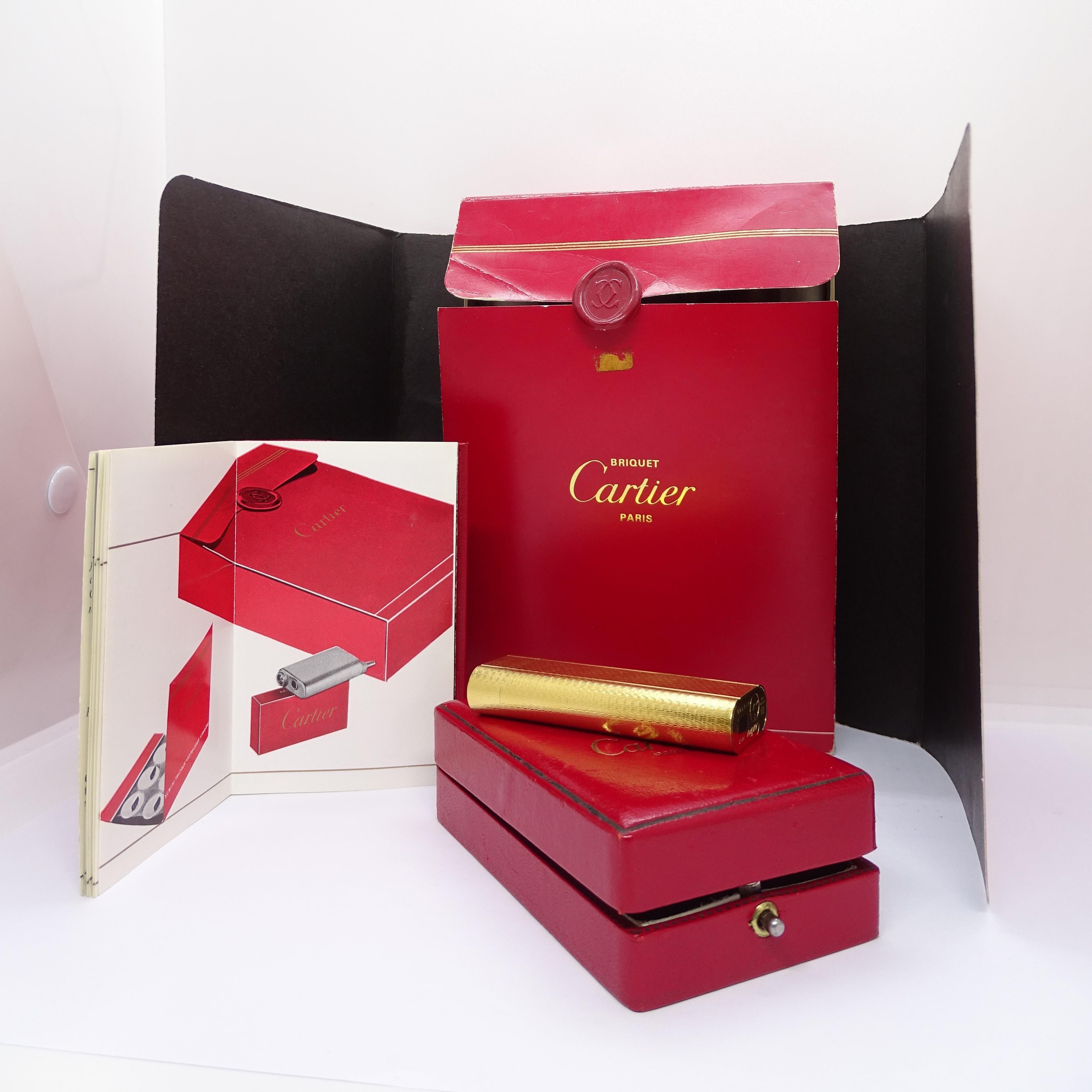Briquet de voyage Cartier, plaqué or, France, années 90 en vente 10