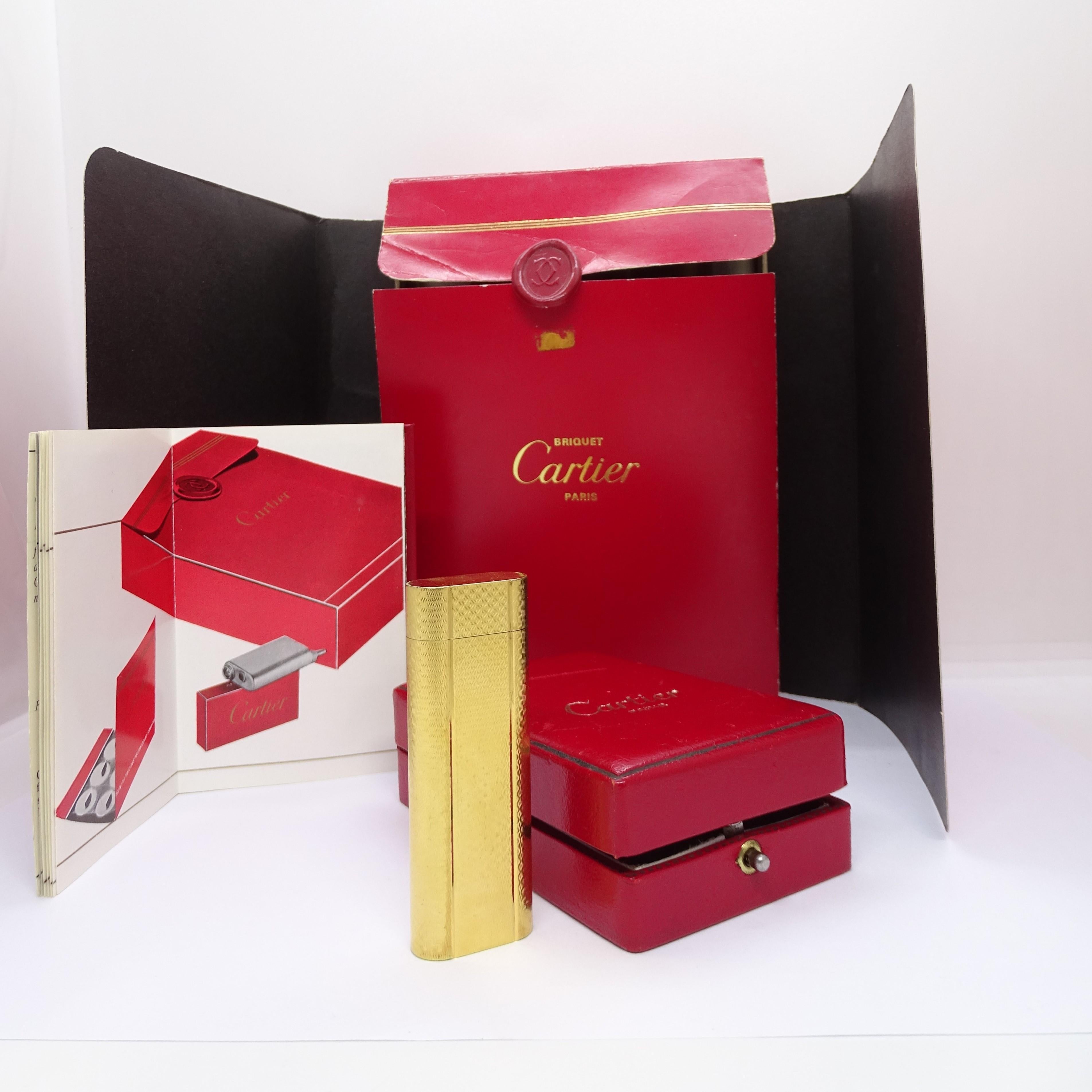Briquet de voyage Cartier, plaqué or, France, années 90 en vente 11