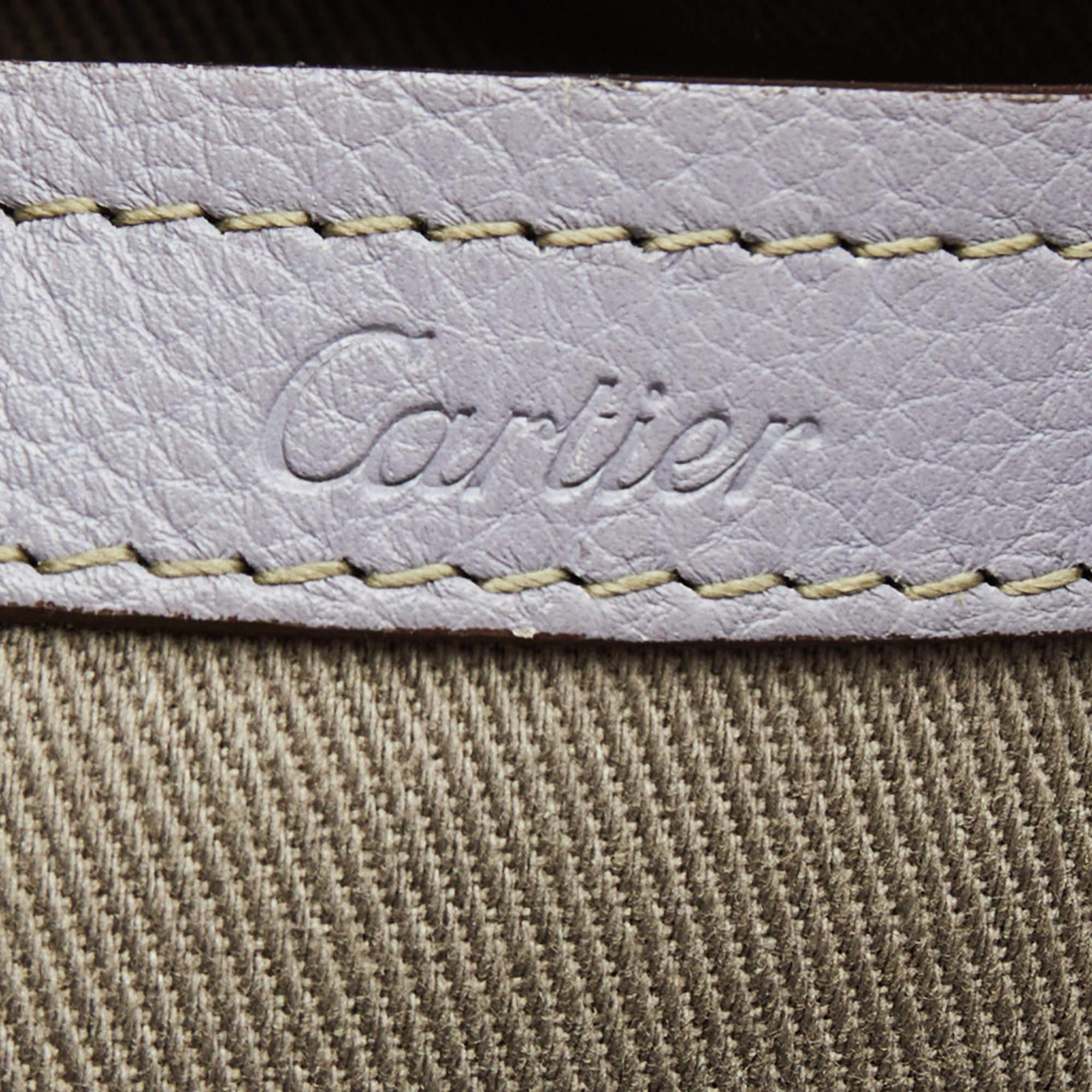 Cartier Lilac Leather C de Cartier Bag 4