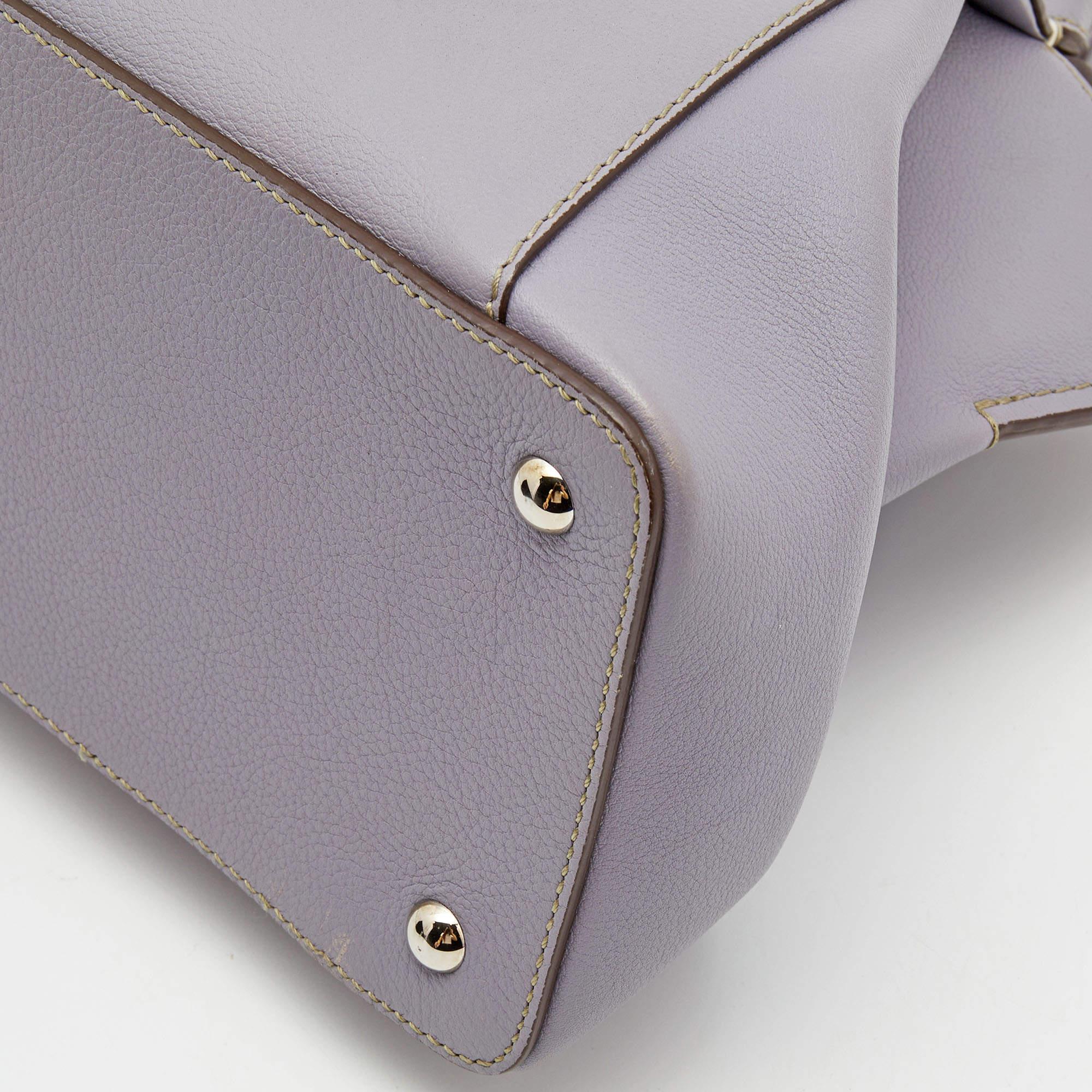 Gray Cartier Lilac Leather C de Cartier Bag