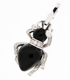 Cartier Limited Edition Ant Charm with Diamonds and Onyx