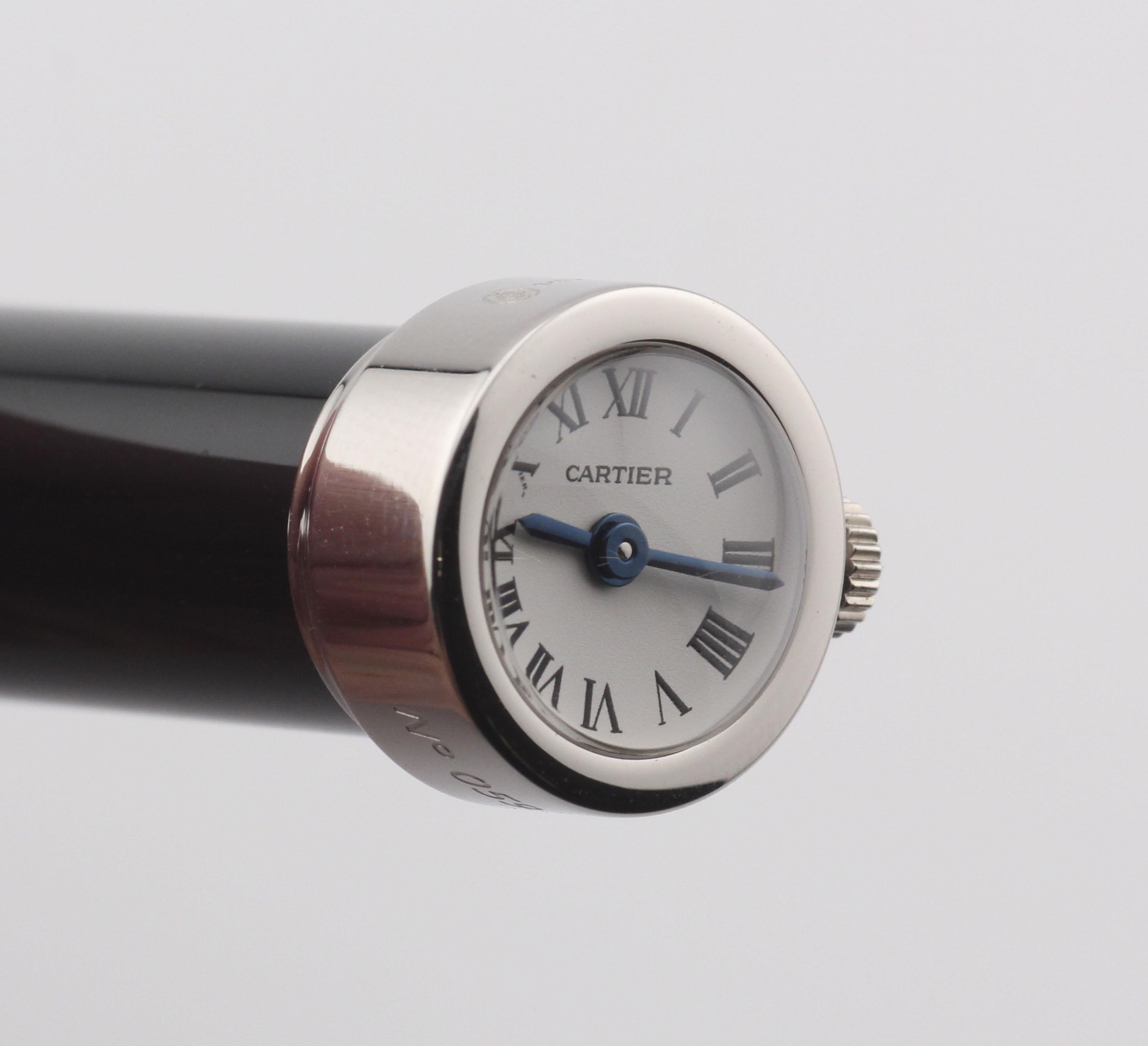Cartier Limitierte Auflage Kalender-Kugelschreiber-Uhr mit Box 9