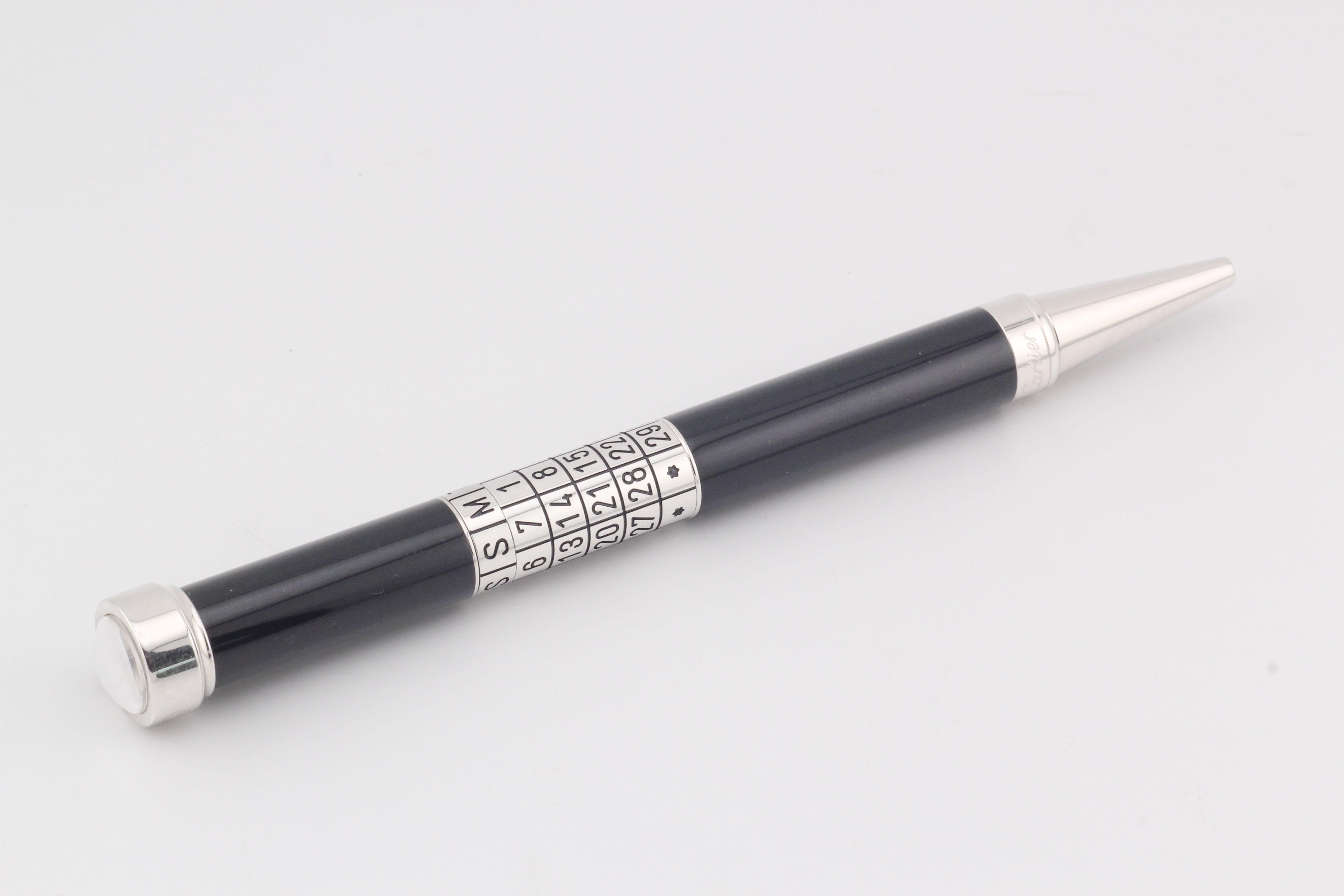 Orologio con penna a sfera Cartier Limited Edition Calendar con scatola in vendita 2