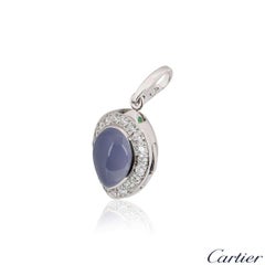 Cartier Limited Edition Chalcedony and Diamond Turtle Charm .95 Carat