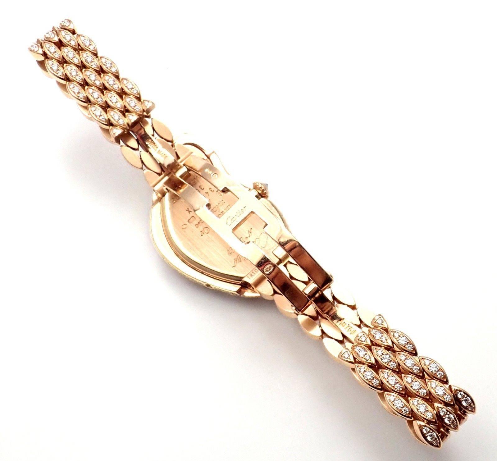  Montre-bracelet Crash Cartier en or rose et diamants édition limitée Ref HP100653 Unisexe 