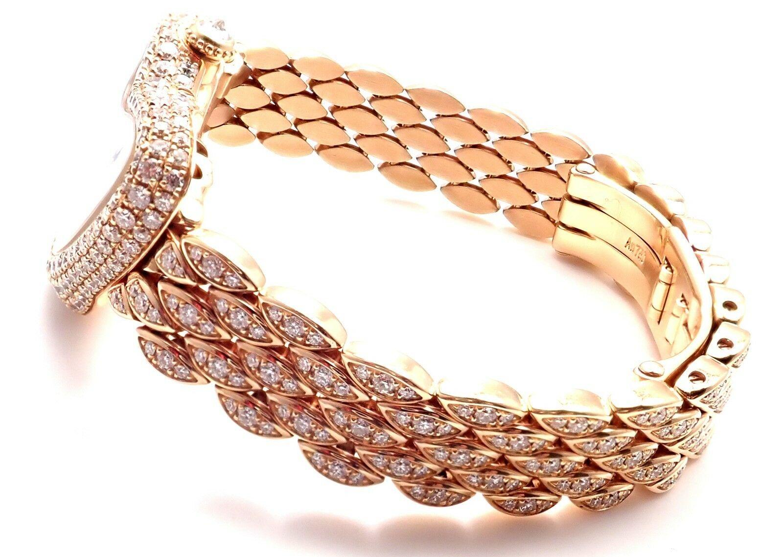  Montre-bracelet Cartier en or rose avec diamant Crash:: édition limitée Unisexe 