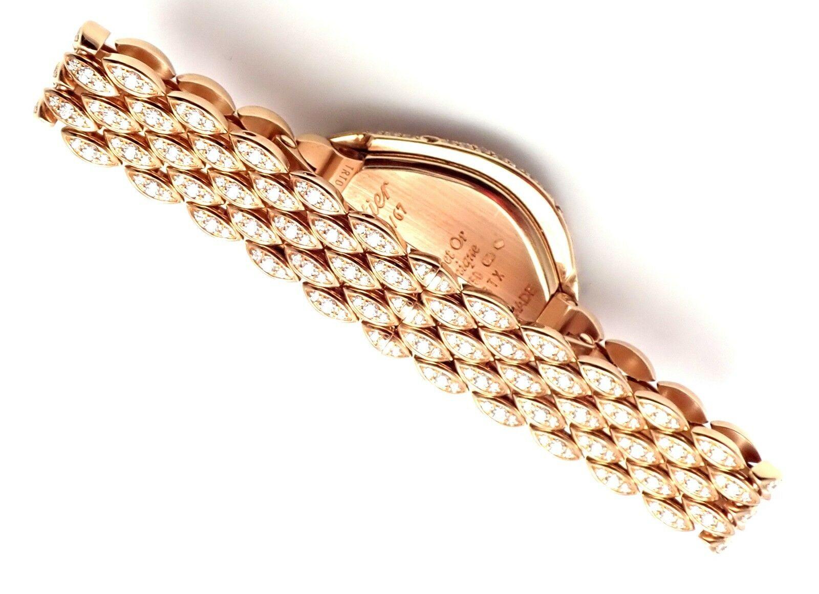 Montre-bracelet Cartier en or rose avec diamant Crash:: édition limitée 1