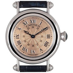 Cartier Diabolo Mid-Size Edition Limitée Platine Cadran Guilloche Saumon