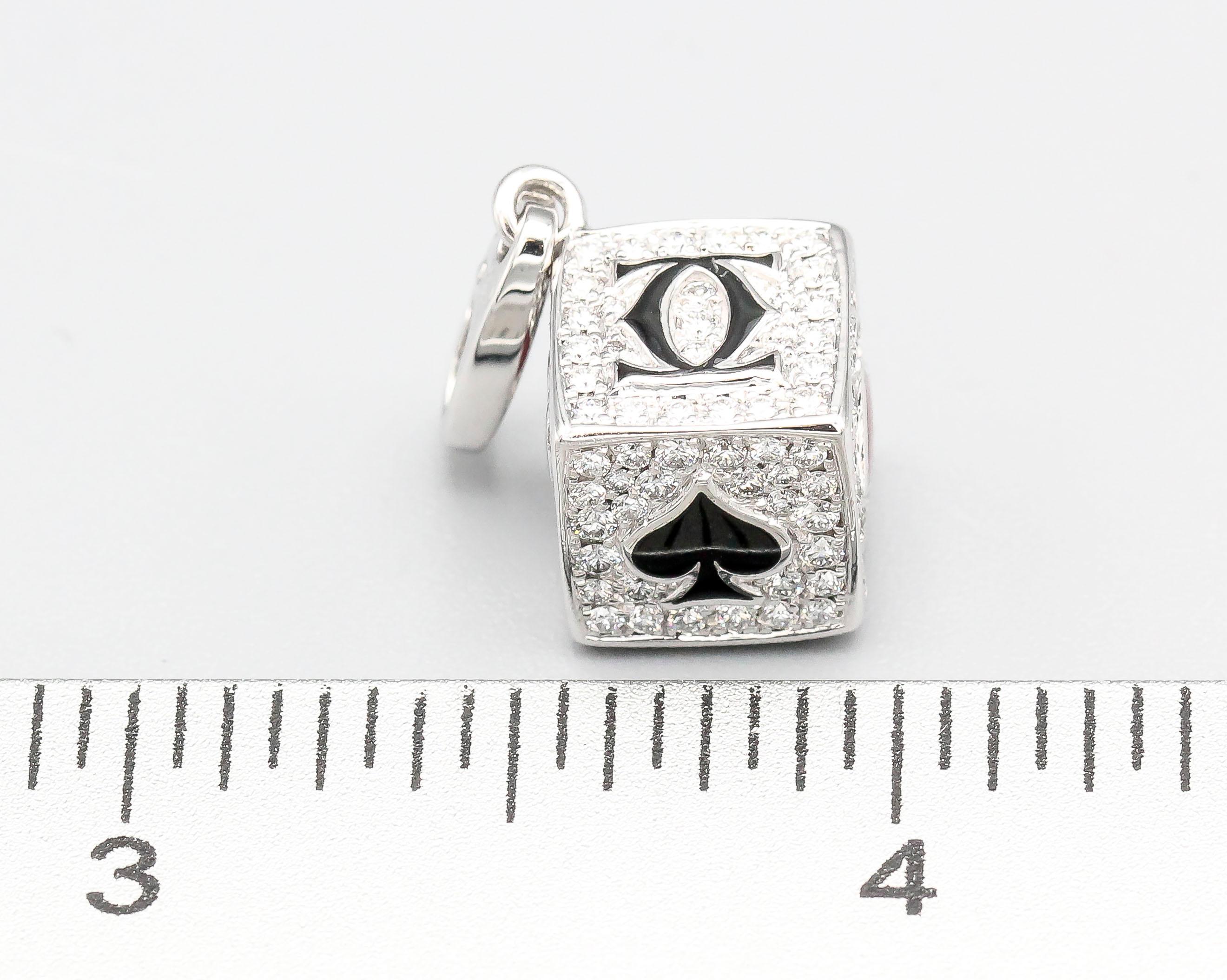 Cartier Limited Edition Diamond and Enamel Playing Card Suite Charm 1