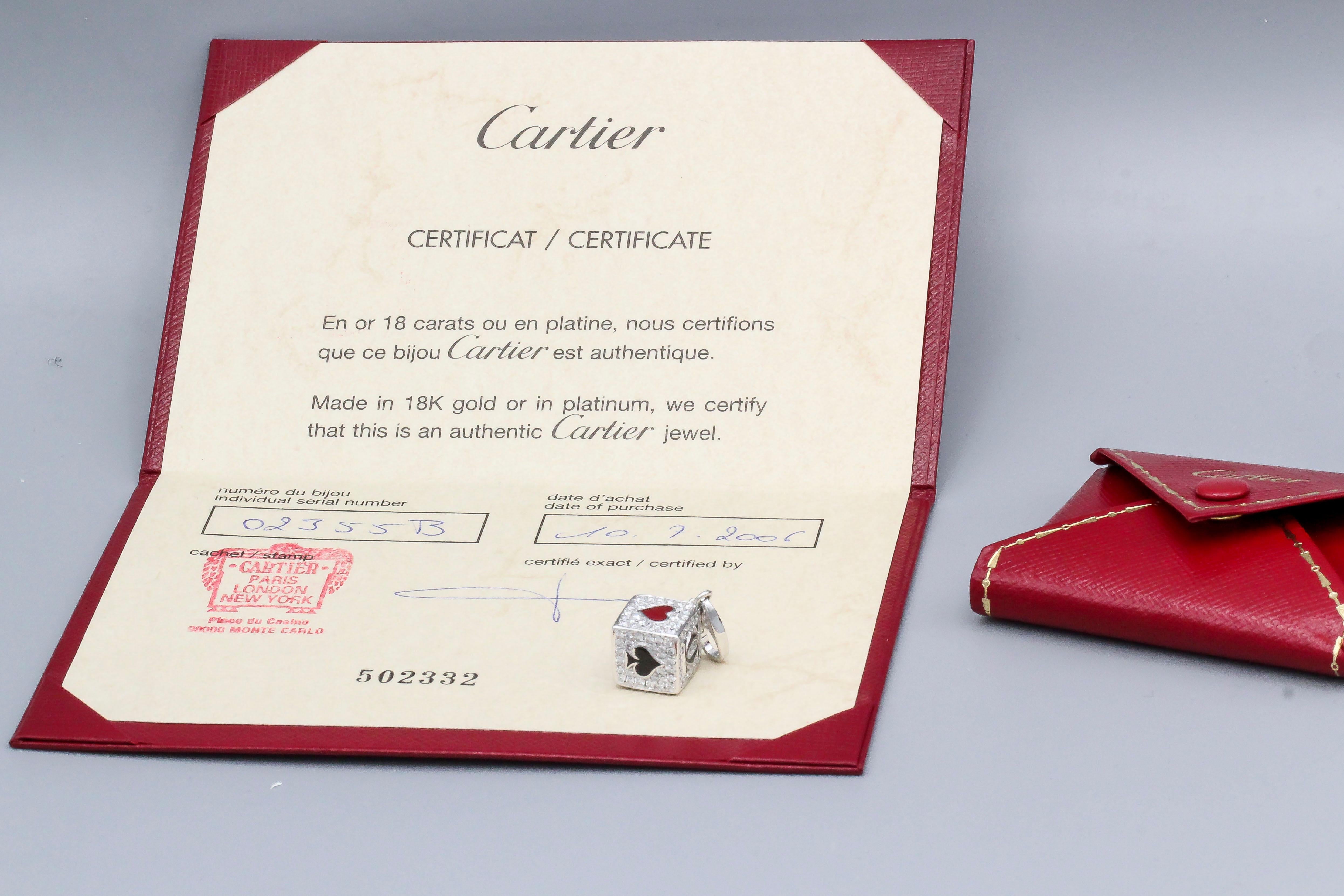 Cartier Limited Edition Diamond and Enamel Playing Card Suite Charm 2