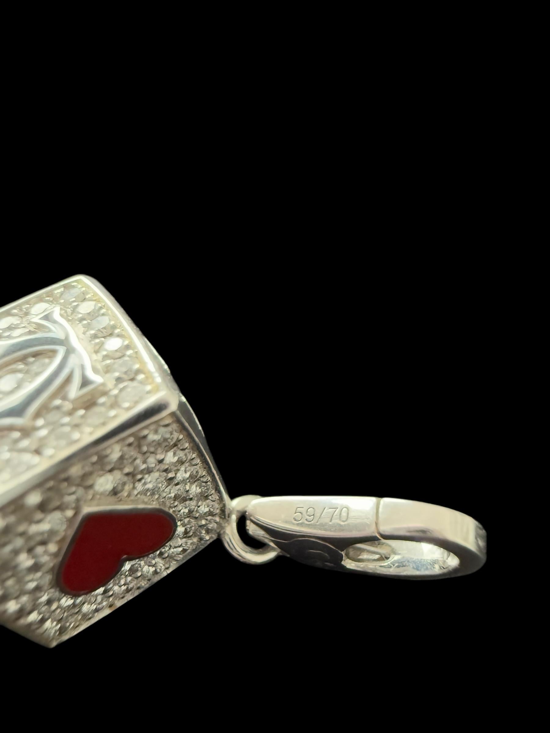 Taglio brillante Cartier Edizione Limitata Dadi Oro Bianco, Smalto e Diamanti in vendita