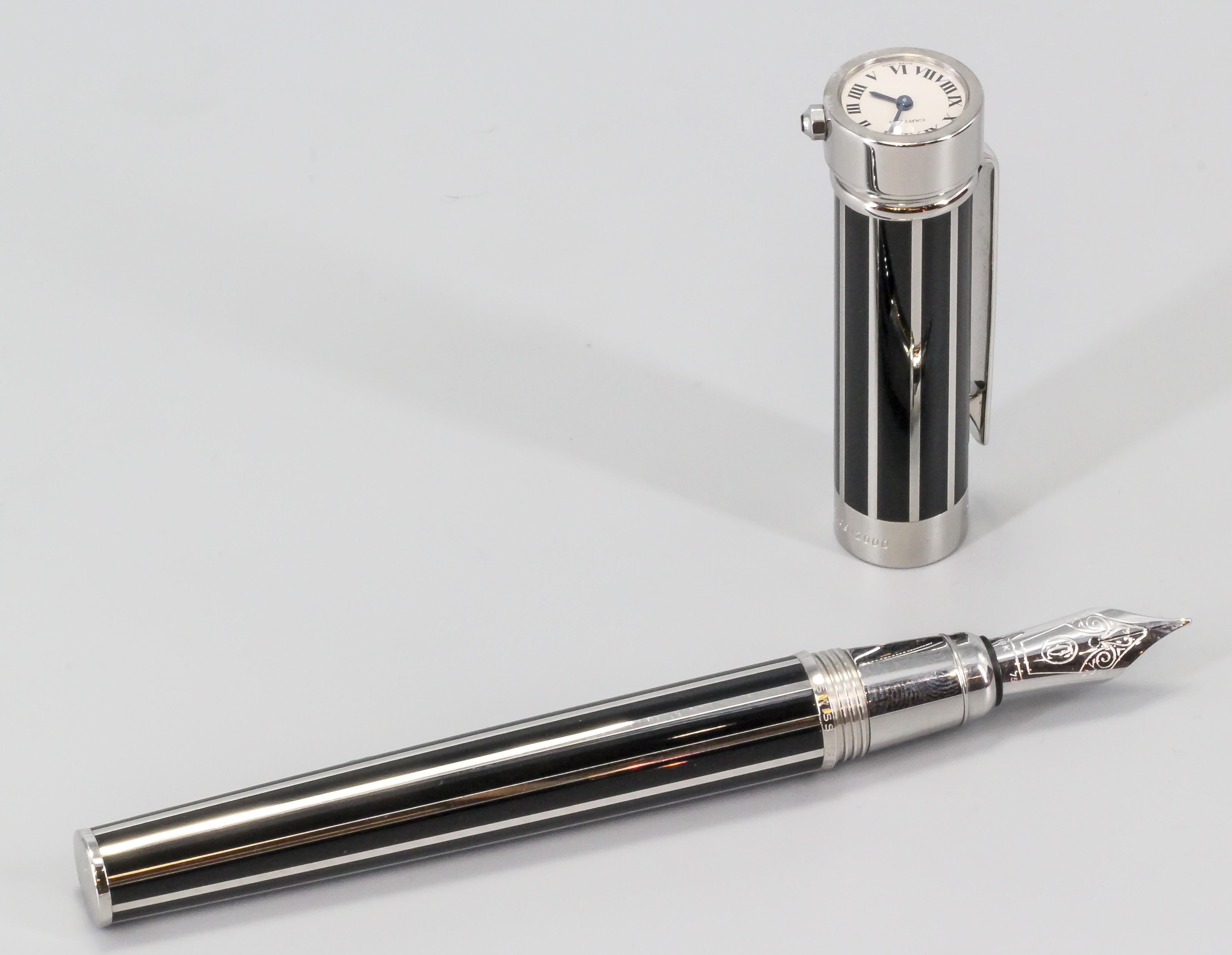 cartier pen with watch